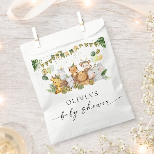 Safari Animals Baby Dusche Gefallen Beutel Geschenktütchen (Ausgeschnitten)