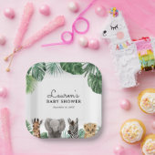 Safari Animals Baby Dusche Pappteller (Party)