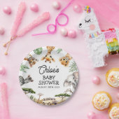 Safari Animals Baby Dusche Pappteller (Party)