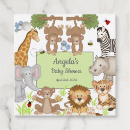 Safari Animals Baby Dusche Party Geschenk Geschenkanhänger