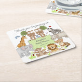 Safari Animals Baby Dusche Party Rechteckiger Pappuntersetzer (angewinkelt)