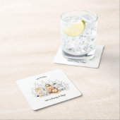 Safari Animals Baby Dusche Rechteckiger Pappuntersetzer (Vor Ort)