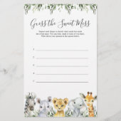 Safari Animals Baby-Dusche schätzen das süße Chaos (Vorderseite)