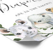 Safari Animals Baby Dusche schätzen, wie viele Win Poster (Ecke)