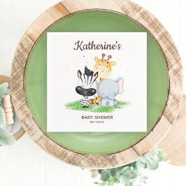 Safari Animals Baby Dusche Serviette