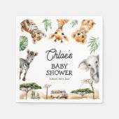 Safari Animals Baby Dusche Serviette (Vorderseite)