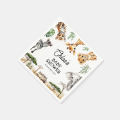 Safari Animals Baby Dusche Serviette (Ecke)