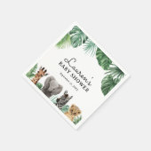 Safari Animals Baby Dusche Serviette (Ecke)