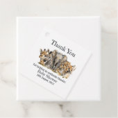 Safari Animals Baby Dusche Vielen Dank Geschenkanhänger (Beispiel)