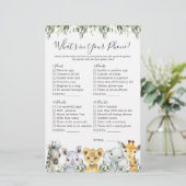 Safari Animals Baby-Dusche Was ist in Ihrem Telefo (Stehend Vorderseite)