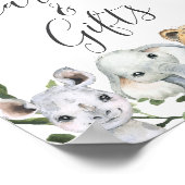 Safari Animals Baby-Duschkarten und Geschenkschild Poster (Ecke)