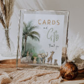 Safari Animals Baby-Duschkarten und Geschenkschild Poster