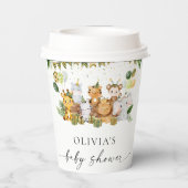 Safari Animals Baby Duschpapier Cups Pappbecher (Rückseite)