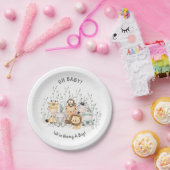 Safari Animals Baby Duschpapier Teller (Party)