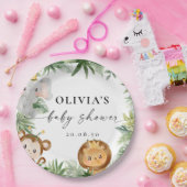 Safari Animals Baby Duschpapier Teller (Party)