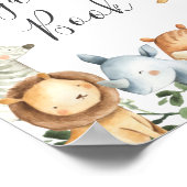 Safari Animals Baby Showbook Gästebuch signieren (Ecke)