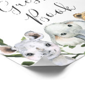 Safari Animals Baby Showbook Gästebuch signieren (Ecke)