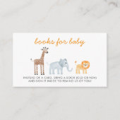Safari Animals Baby Showbucher Begleitkarte (Vorderseite)