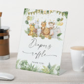 Safari Animals Baby Showdiapers Raffle-Zeichen Sockelschild (In SItu)