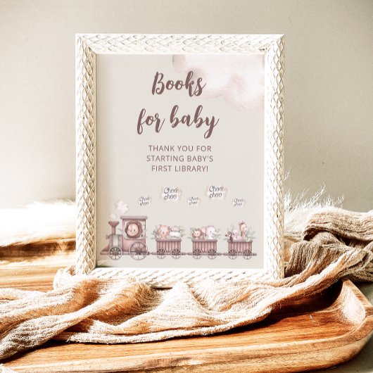 Safari Animals Baby Shower Books für Baby Poster