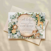 Safari Animals Baby Shower Einladung