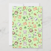 Safari Animals Baby Shower Einladung (Rückseite)
