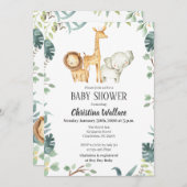 Safari Animals Baby Shower Einladungen (Vorne/Hinten)