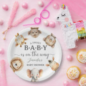 Safari Animals Baby Shower Gender Neutral Jungle Pappteller (Party)