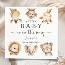Safari Animals Baby Shower Gender Neutral Jungle