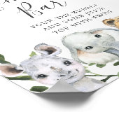 Safari Animals Baby Shower Mimosa Bar Sign Poster (Ecke)