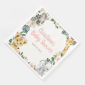 Safari Animals Baby Shower Napkins Serviette (Ecke)