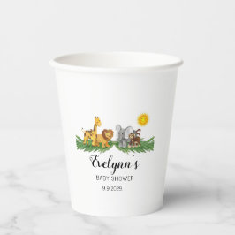 Safari Animals Baby Shower  Pappbecher