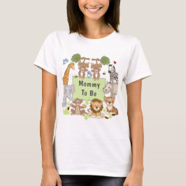 Safari Animals Baby Shower Party Mommy To Be T-Shirt
