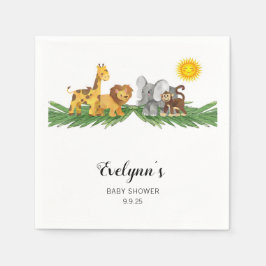 Safari Animals Baby Shower  Serviette