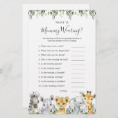 Safari Animals Baby Shower Was ist Mommy Wear (Vorne/Hinten)