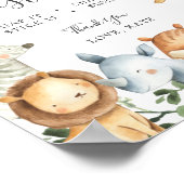 Safari Animals Baby Showroom Foto Gästebuch Zeiche (Ecke)