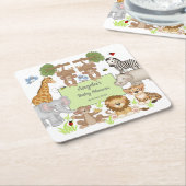Safari Animals Baby Showroom Party Tableware Rechteckiger Pappuntersetzer (angewinkelt)