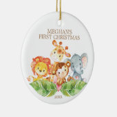 Safari Animals Baby's First Christmas Ornament (Rechts)