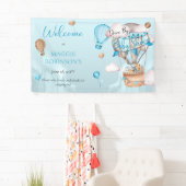 Safari Animals Balloons Drive By Boy Baby Shooter Banner (Insitu)
