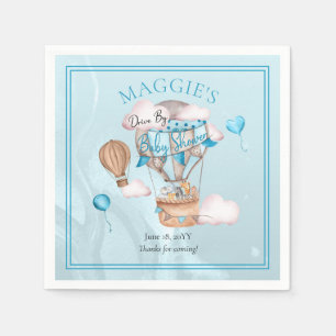 Safari Animals Balloons Drive By Boy Baby Shooter Serviette