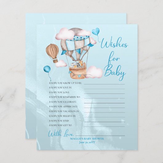 Safari Animals Balloons will Baby Game (Vorne/Hinten)