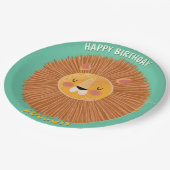 Safari animals birthday lion kid custom pappteller (Schrägansicht)