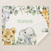 Safari Animals Blanket Sherpadecke (Vorderseite (Horizontal))