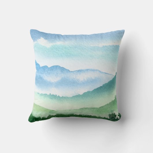 Safari Animals Blue Green Birth Stats Kissen (Rückseite)