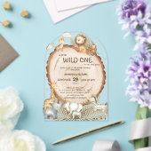 Safari Animals Boho Niedlich Baby Dusche Acryleinladungen (Insitu (Hochzeit))