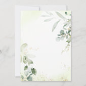 Safari Animals Botanical Baby Shower Einladung (Rückseite)