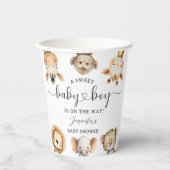Safari Animals Boy Baby Shower Tropical Jungle Pappbecher (Vorderseite)