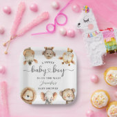 Safari Animals Boy Baby Shower Tropical Jungle Pappteller (Party)