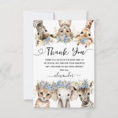 Safari Animals Boy Geburtstag Danke Karte (Vorderseite)