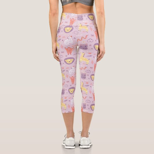 Safari Animals Capri Leggings (Rückseite)